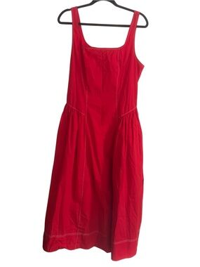 Free Assembly Red Panel Midi Dress XL (16-18) Sleeveless Fit & Flare